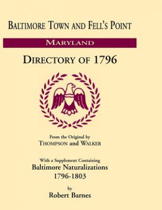 Carte Baltimore and Fell's Point Directory of 1796 Robert Barnes