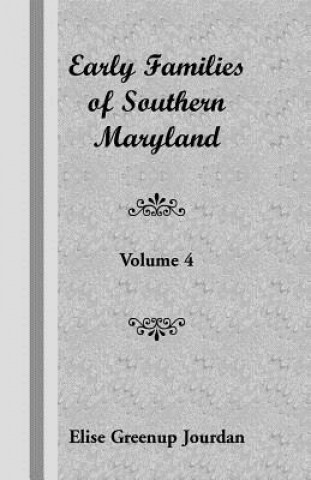 Carte Early Families of Southern Maryland Elise Greenup Jourdan