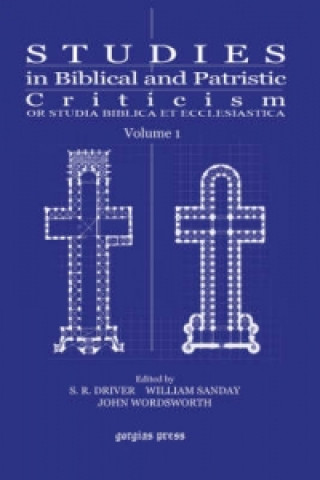 Carte Studies in Biblical and Patristic Criticism (Vol 1) William Sanday
