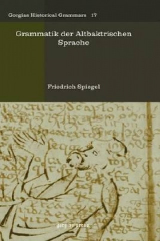 Knjiga Grammatik der Altbaktrischen Sprache Friedrich Spiegel