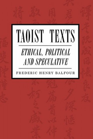 Book Taoist Texts Frederic H. Balfour