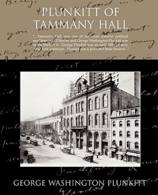 Libro Plunkitt of Tammany Hall George Washington Plunkitt