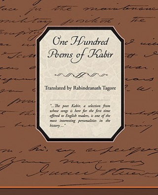 Książka One Hundred Poems of Kabir Rabindranath Tagore