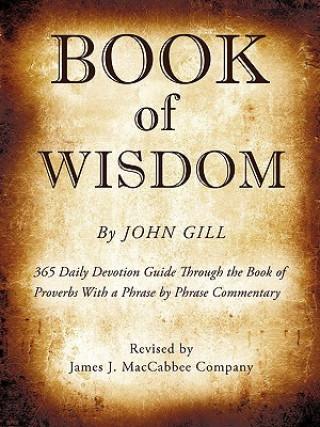 Kniha Book of Wisdom By John Gill J. Maccabbee James J. Maccabbee Company