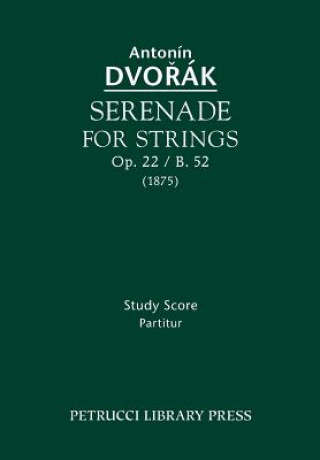 Kniha Serenade for Strings, Op.22 / B.52 Antonín Dvořák