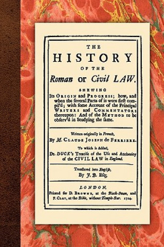 Carte History of the Roman or Civil Law Claude Joseph de Ferriere