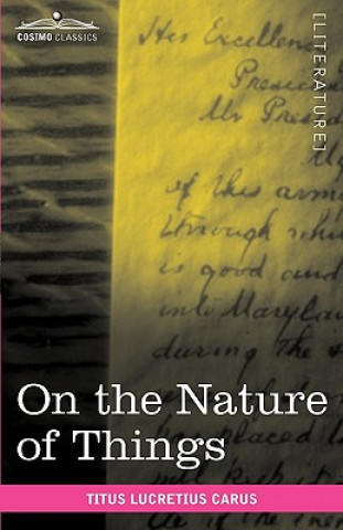 Buch On the Nature of Things Titus Lucretius Carus