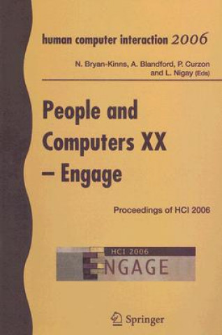 Könyv People and Computers XX - Engage Nick Bryan-Kinns