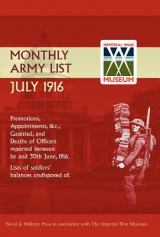 Carte Supplement to the Monthly Army List July 1916 