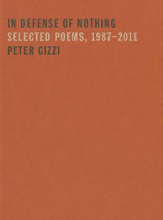 Kniha In Defense of Nothing Peter Gizzi