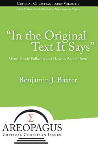 Buch "In the Original Text It Says" Benjamin J Baxter