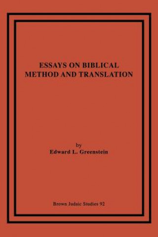 Kniha Essays on Biblical Method and Translation Greenstein