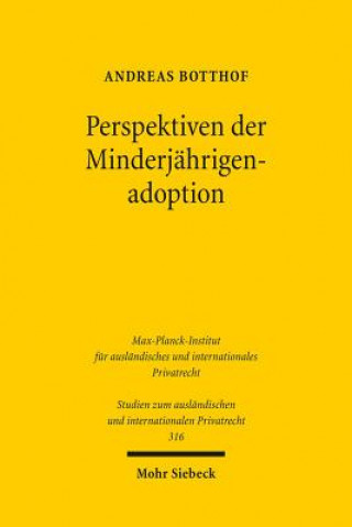 Kniha Perspektiven der Minderjahrigenadoption Andreas Botthof