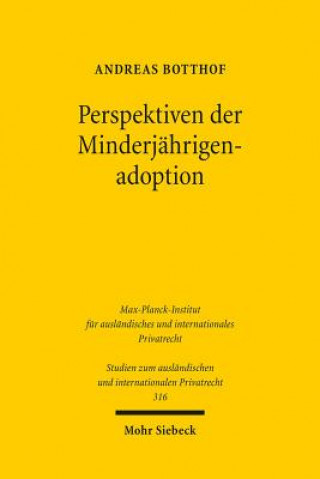 Książka Perspektiven der Minderjahrigenadoption Andreas Botthof