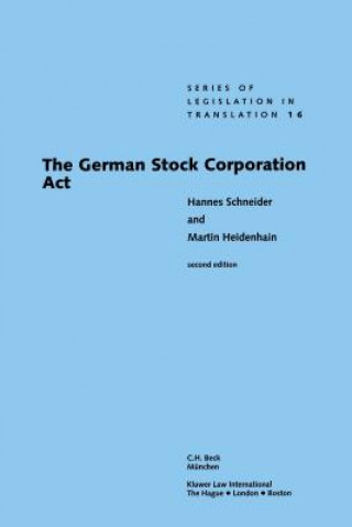 Kniha German Stock Corporation Act Hannes Schneider