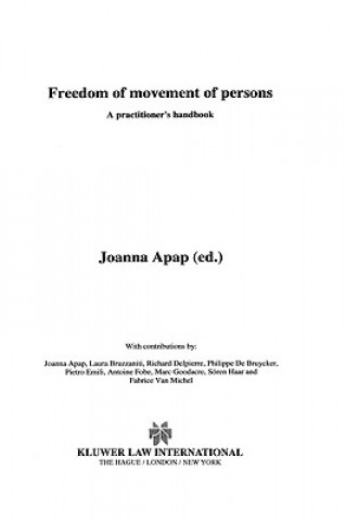 Könyv Freedom of movement of persons Joanna Apap