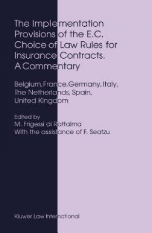 Könyv Implementation Provisions of the E.C. Choice of Law Rules for Insurance Contracts. A Commentary Rattaima