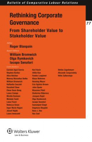 Könyv Rethinking Corporate Governance Roger Blanpain