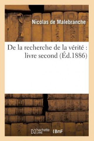 Kniha de la Recherche de la Verite Livre Second (Ed.1886) Nicolas Malebranche