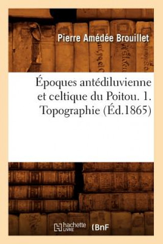 Kniha Epoques Antediluvienne Et Celtique Du Poitou. 1. Topographie (Ed.1865) Pierre Amedee Brouillet