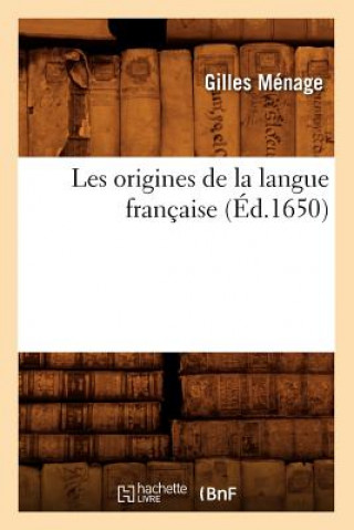 Carte Les Origines de la Langue Francaise (Ed.1650) Gilles Menage