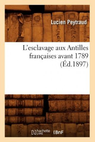 Carte L'Esclavage Aux Antilles Francaises Avant 1789 (Ed.1897) Lucien Pierre Peytraud