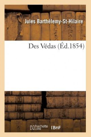 Książka Des Vedas (Ed.1854) Jules Barthelemy-St-Hilaire