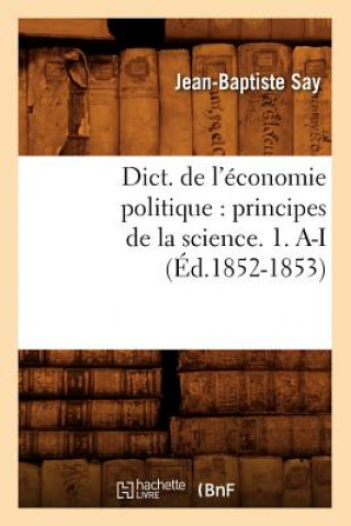 Kniha Dict. de l'economie politique Sans Auteur