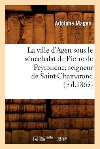 Βιβλίο Ville d'Agen Sous Le Senechalat de Pierre de Peyronenc, Seigneur de Saint-Chamarond (Ed.1865) Adolphe Magen