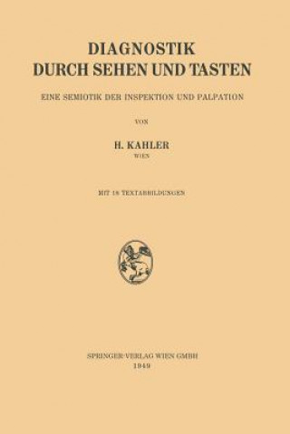 Buch Diagnostik Durch Sehen Und Tasten Hermann Kahler