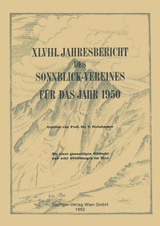 Książka Jahresbericht Des Sonnblick-Vereines Fur Das Jahr 1950 Ferdinand Steinhauser