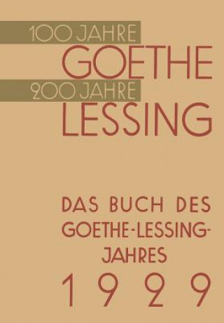 Könyv Buch Des Goethe-Lessing-Jahres 1929 Paul Von Hindenburg