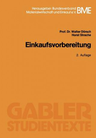 Kniha Einkaufsvorbereitung Walter Dorsch