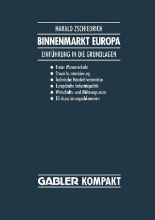 Książka Binnenmarkt Europa Harald Zschiedrich