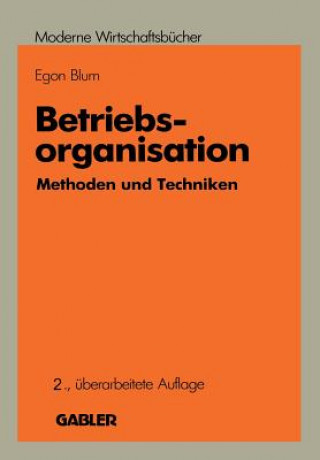 Buch Betriebsorganisation Egon Blum