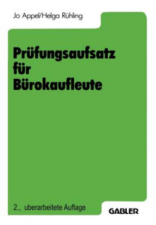 Kniha Pr fungsaufsatz F r B rokaufleute Jo Appel