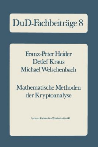 Carte Mathematische Methoden Der Kryptoanalyse Franz-Peter Heider