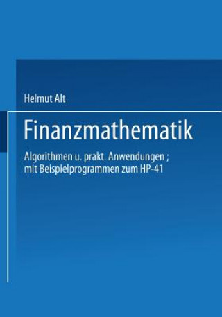 Könyv Finanzmathematik Alt Helmut