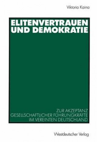 Kniha Elitenvertrauen Und Demokratie Kaina