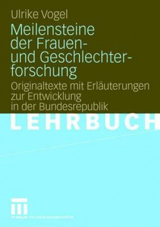 Livre Meilensteine Der Frauen- Und Geschlechterforschung Ulrike Vogel