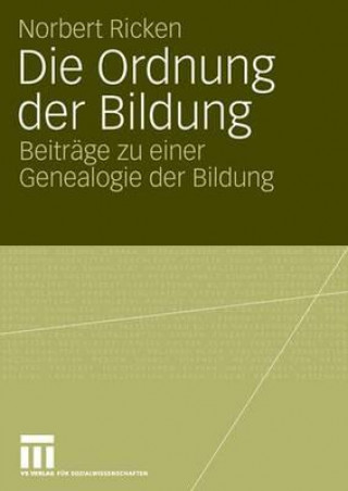 Knjiga Die Ordnung Der Bildung Norbert Ricken