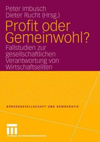 Boek Profit Oder Gemeinwohl? Peter Imbusch