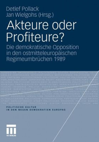 Kniha Akteure Oder Profiteure? Detlef Pollack