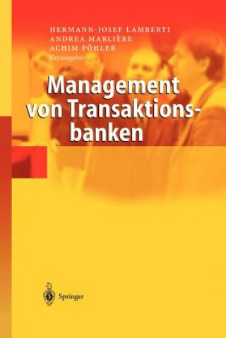 Livre Management Von Transaktionsbanken Hermann-Josef Lamberti