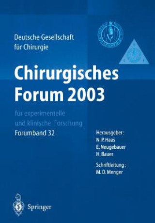 Könyv 120. Kongress Der Deutschen Gesellschaft Feur Chirurgie H. Bauer