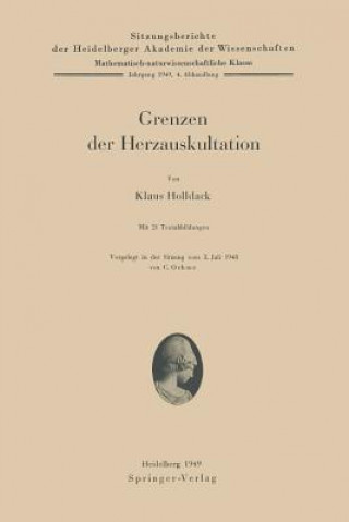 Kniha Grenzen Der Herzauskultation K Holldack