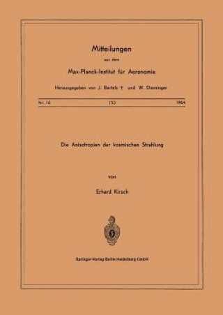Könyv Die Anisotropien Der Kosmischen Strahlung E Kirsch