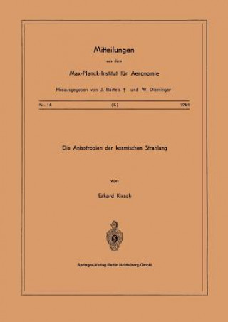 Kniha Die Anisotropien Der Kosmischen Strahlung E Kirsch