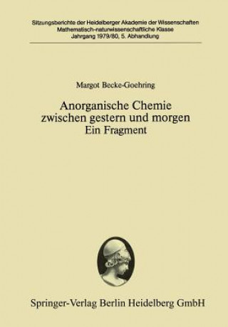 Buch Anorganische Chemie Zwischen Und Morgen Margot Becke-Goehring