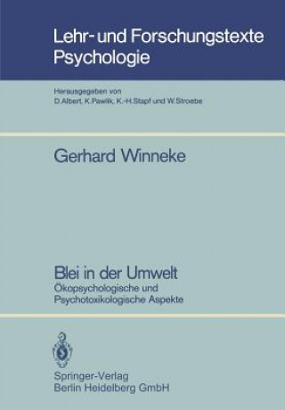 Könyv Blei in Der Umwelt Gerhard Winneke